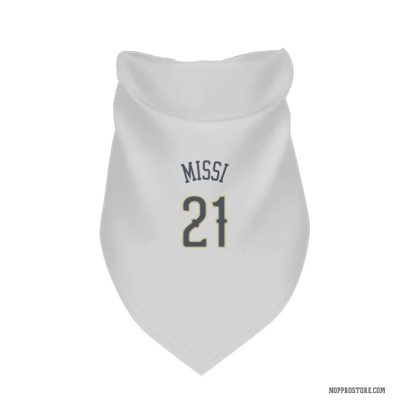 Yves Missi  White New Orleans Pelicans  Cat & Dog Pet Bandana