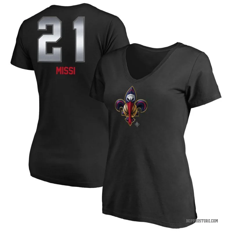 Yves Missi Women's Black New Orleans Pelicans Midnight Mascot T-Shirt