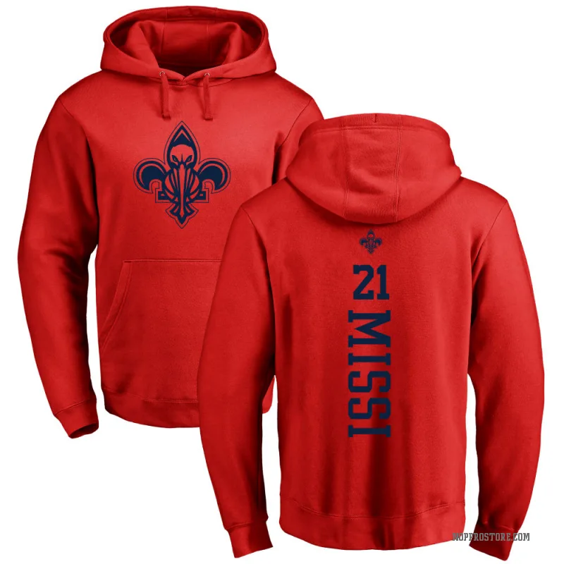 Yves Missi Youth Red New Orleans Pelicans Branded One Color Backer Pullover Hoodie