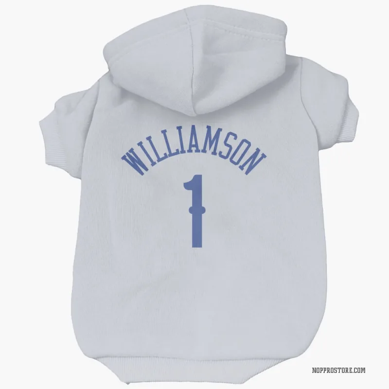Zion Williamson  Blue New Orleans Pelicans   White  Cat & Dog Pet Hoodie