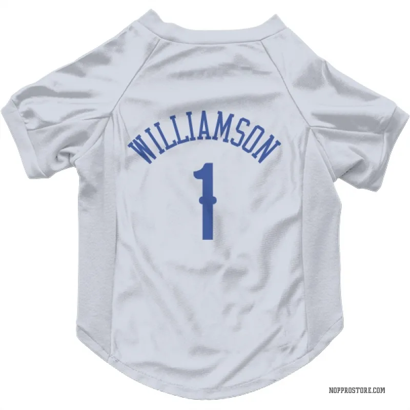 Zion Williamson  Blue New Orleans Pelicans   White  Cat & Dog Pet Jersey