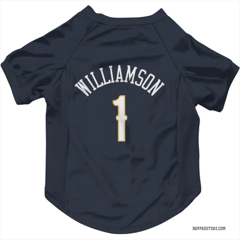 Zion Williamson  Navy New Orleans Pelicans  Cat & Dog Pet Jersey