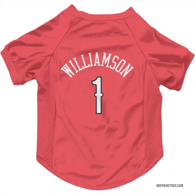 Zion Williamson  Red New Orleans Pelicans  Cat & Dog Pet Jersey