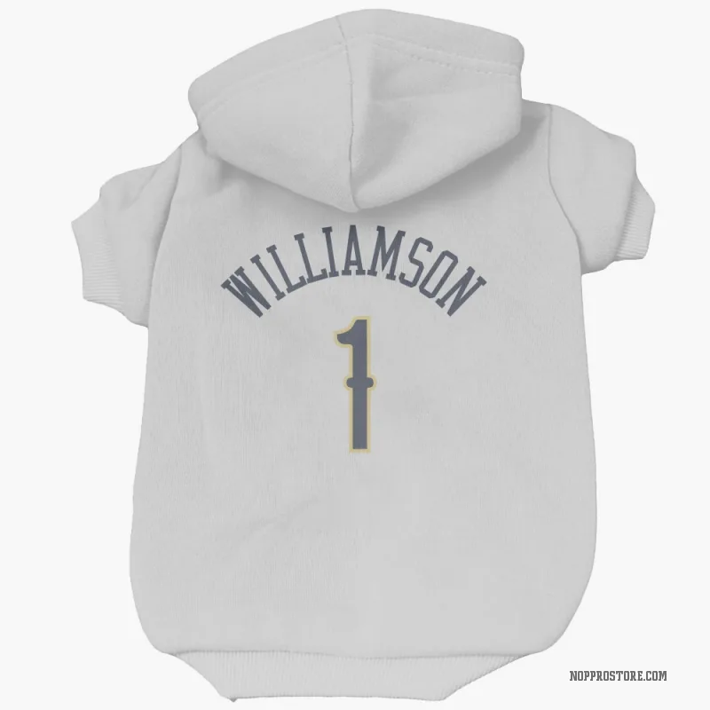 Zion Williamson  White New Orleans Pelicans  Cat & Dog Pet Hoodie